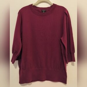 NWT Ann Taylor Woman's Rich Burgundy Sweater XL